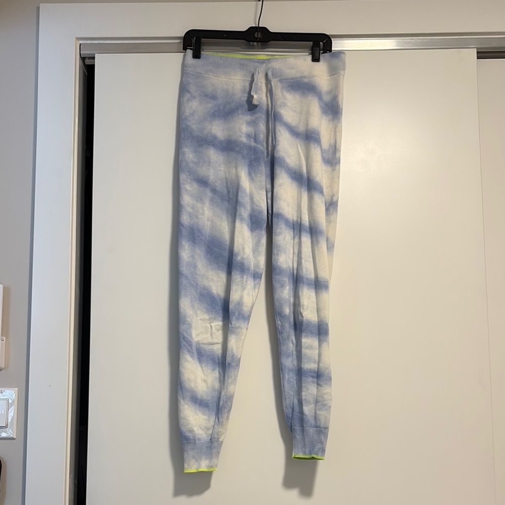 Blue and White Tie-Dye Joggers